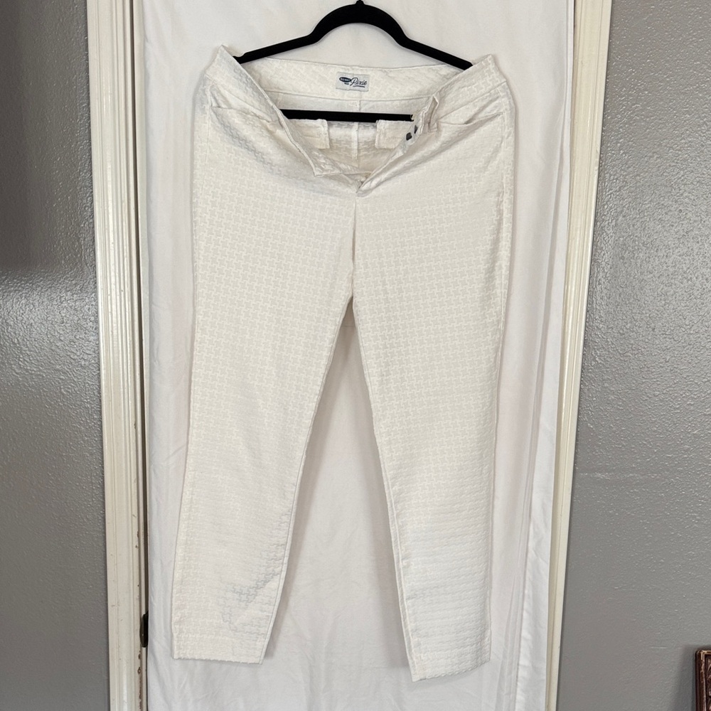 Old Navy Off-White Textured Pants